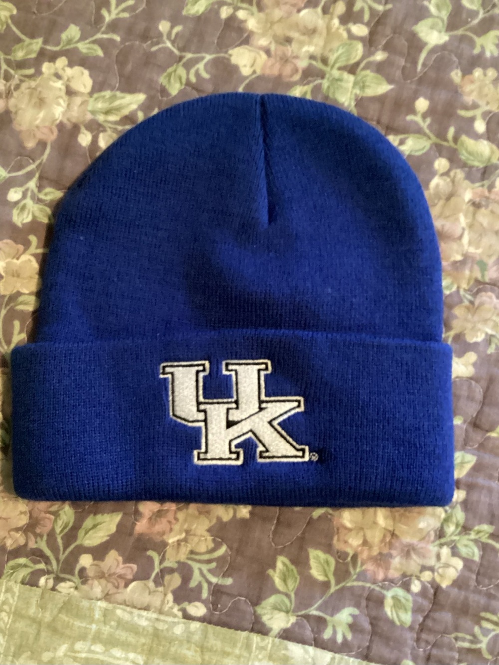 University of Kentucky UK Wildcats Blue Knit Beanie Hat Embroidered Logo